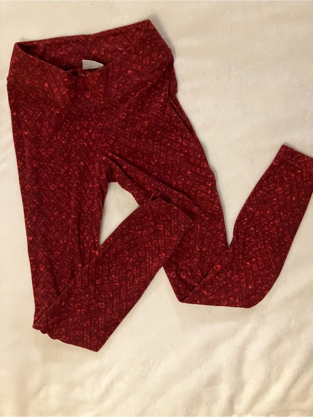 Columbia Marled Deep Red Women’s Fleece Leggings